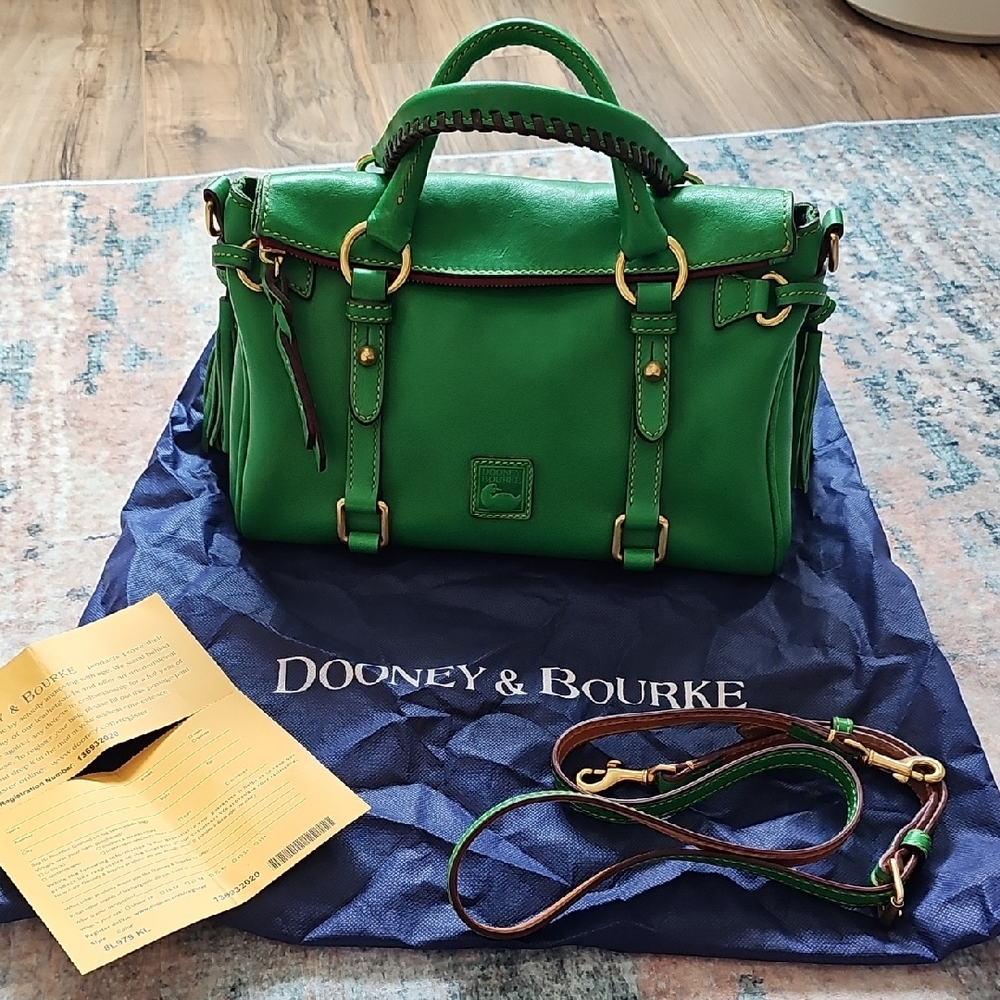 Dooney & Bourke Vibrant Green Florentine Leather Satchel